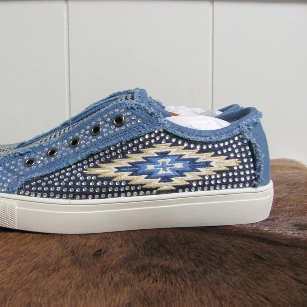 Montana West Women's Rhinestone Sneakers NIB - Picture 11 of 13